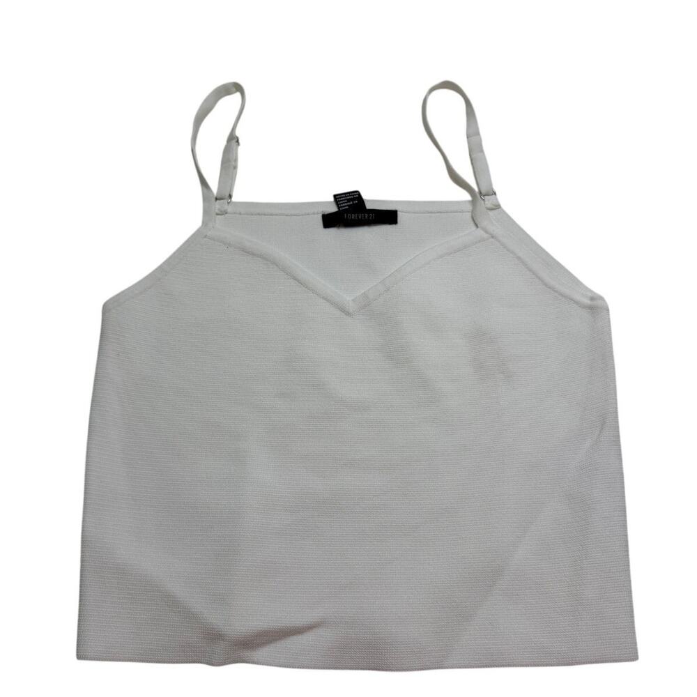 Forever 21 White Plaid Tank Top Women's Size Medium